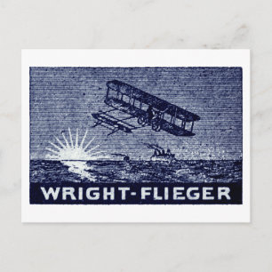 1909 Wright Brothers Aircraft Postkarte