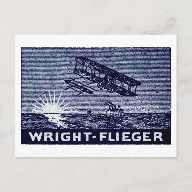 1909 Wright Brothers Aircraft Postkarte (Vorderseite)