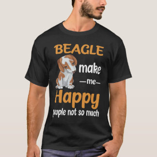 190 Beagle Mach mich glücklich T-Shirt