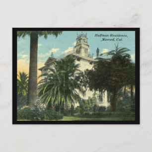 1910-1915 Huffman Mansion in Merced CA Postkarte