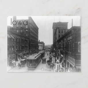 1910 Aussicht auf Downtown Des Moines Postcard Postkarte