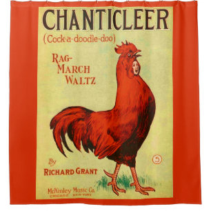 1910 Chanticle Notendruck Duschvorhang