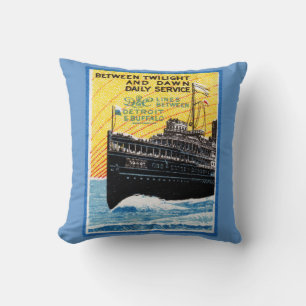 1910 Detroit to Buffalo Steamship Kissen