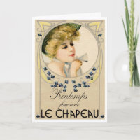 1910 FRANZÖSISCH "PICTURE POSTCARD" MILLINERY GREE