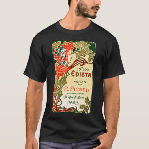 1910 französisches Jugendstil-Label T-Shirt