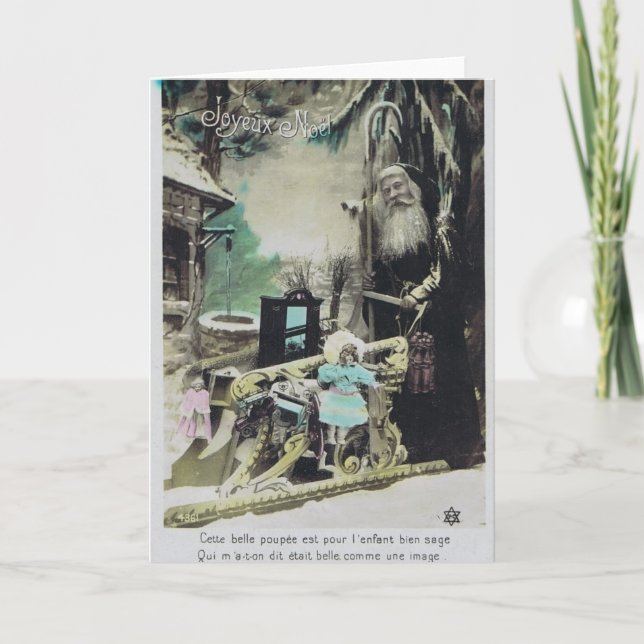 1910 Französisches Pere-Weihnachten Feiertagskarte (Vorderseite)