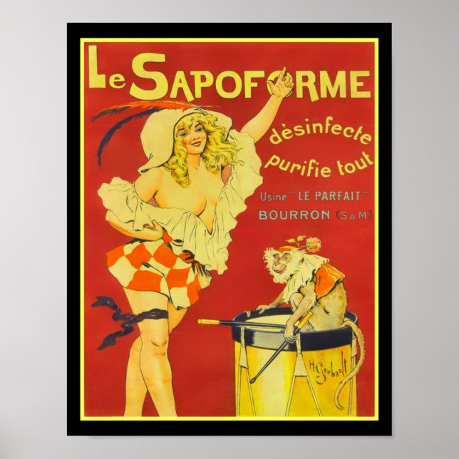 1910 French Le Sapoforme Desinfecte Ad Poster (Vorne)