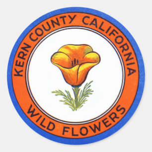 1910 Kern County Kalifornien Runder Aufkleber