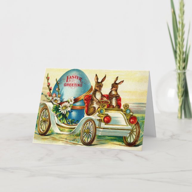 1910 Osterkaninchen Gruß! Feiertagskarte (Vorderseite)