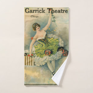 1910 Schönes Thespian Garrick Theater Chicago Handtuch
