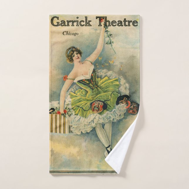 1910 Schönes Thespian Garrick Theater Chicago Handtuch (Handtuch)