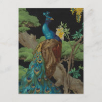 1910 Vintages Tapete Zedernbaum