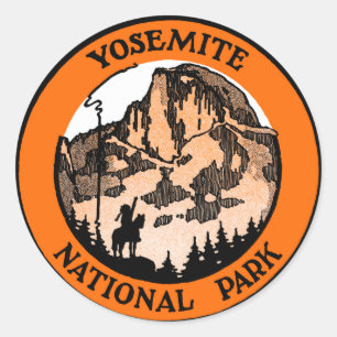 1910 Yosemite-Nationalpark Runder Aufkleber