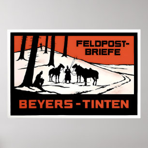 1910er Jahre deutsches Werbeplakat für Beyer's Tin Poster