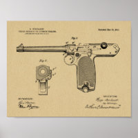 1911 Automatisches Schusswaffenpatent Zeichnend Pr