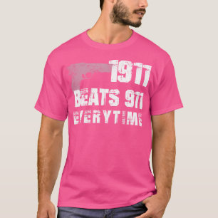 1911 Beats 911 Jederzeit Funny Gun Lover T-Shirt