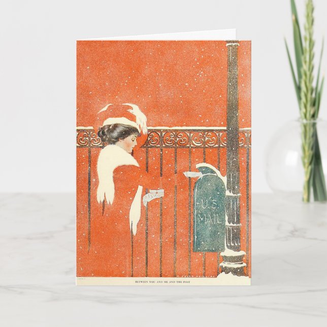 1911 Coles Phillips Feiertagskarte (Vorderseite)