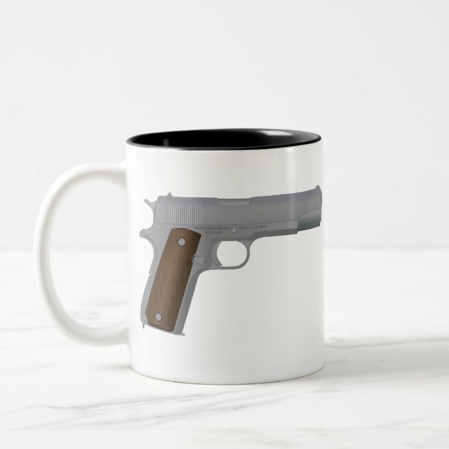 1911 TASSE mit zwei Tonen KAFFEE (Links)