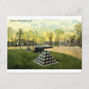1911 Vintag Soldaten-Platz, Buffalo, NY Postkarte