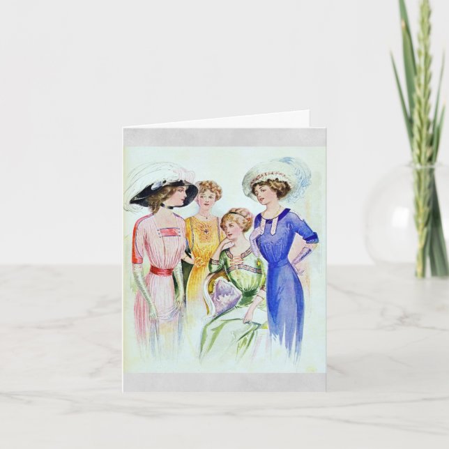 1911 Vintage Modekarte Karte (Vorderseite)