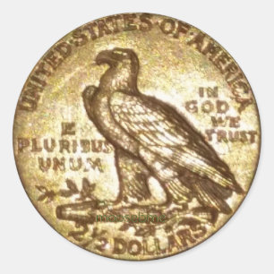 1912 2 1/2 Dollar Gold Eagle Aufkleber
