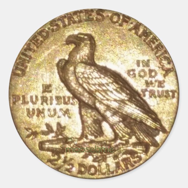 1912 2 1/2 Dollar Gold Eagle Front Sticker (Vorderseite)