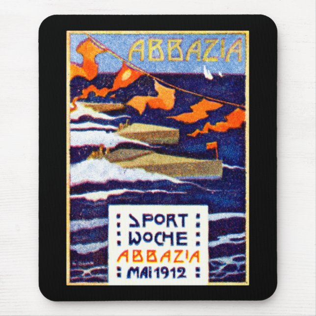 1912 Abbazia Speed Boat Races Mousepad (Vorne)