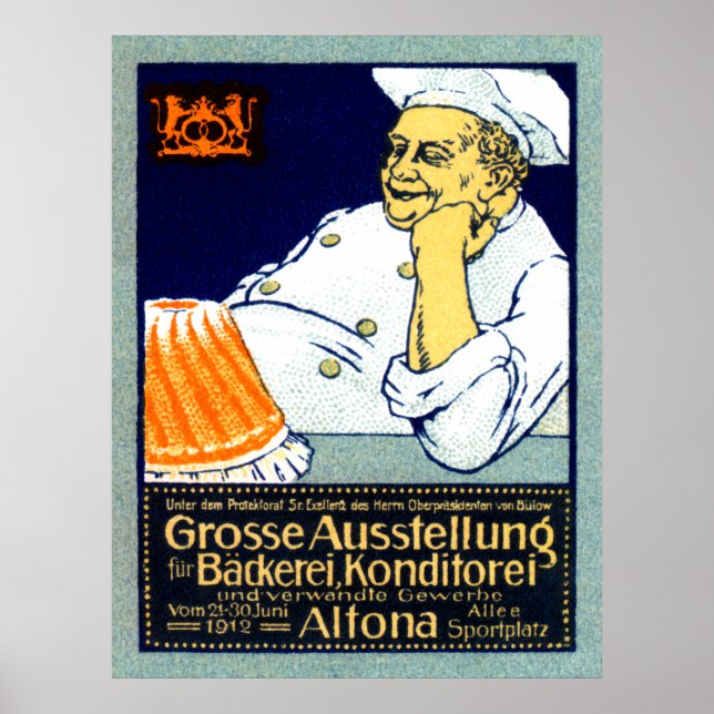 1912 Bäckerei + Süßwarenausstellung Poster (Vorne)