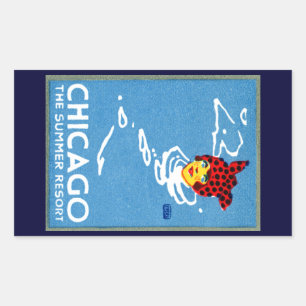 1912 Chicago, Die Sommerfrische Rechteckiger Aufkleber