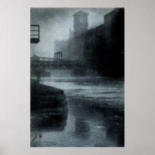 1912 Chicago River Poster