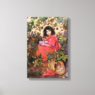 1912 FAIRYTALE BOOKART MISS MUFFETT WRAPPED CANVAS LEINWANDDRUCK