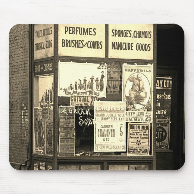 1912 Schaufenster Vaudeville Pro-Gewerkschaft Mani Mousepad (Vorne)