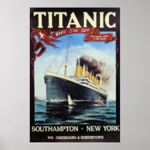 1912 Titanic White Star Line Vintage-Poster
