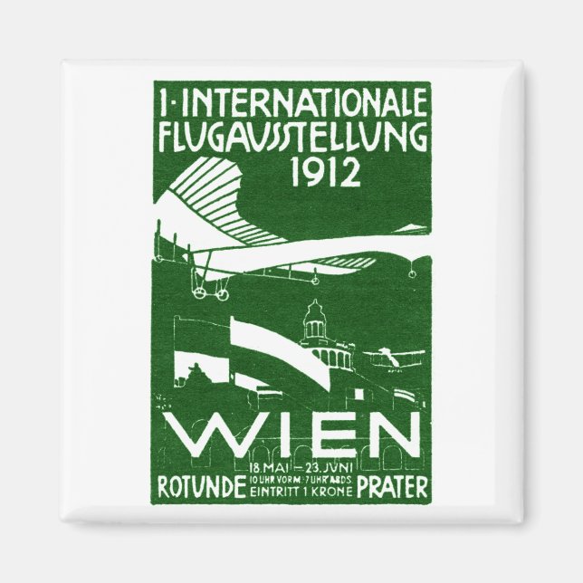 1912 Wiener Luftausstellungsposter Magnet (Vorne)