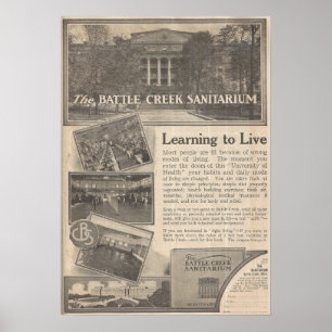 1913 Battle Creek Sanitarium, Michigan Poster