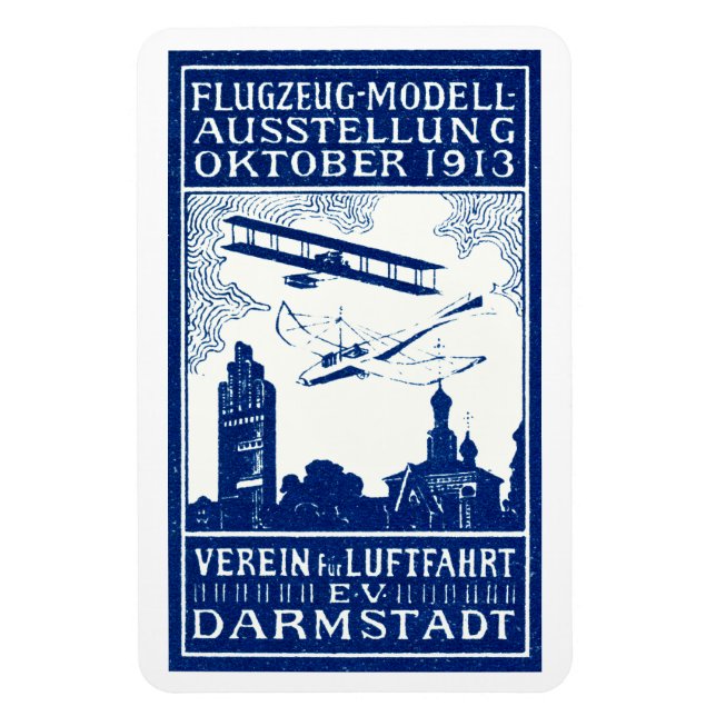 1913 Darmstadt Air Show Magnet (Vertikal)