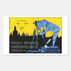 1913 Dresdner Fotografieposter Rechteckiger Aufkleber