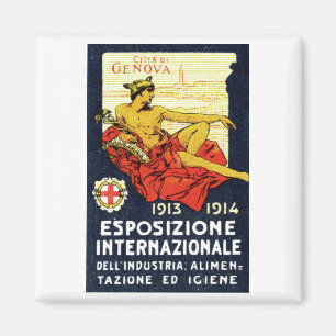 1913 Genova Expo Plakat Magnet