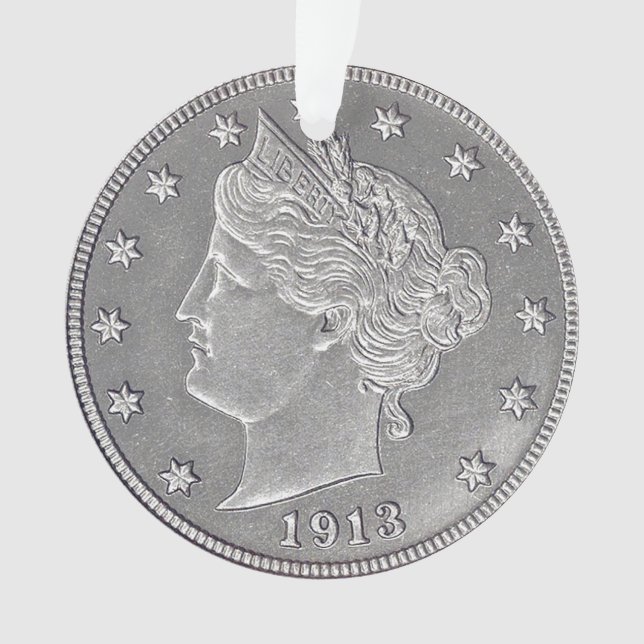 1913 Liberty Head Nickel Acryl Ornament (Vorderseite)