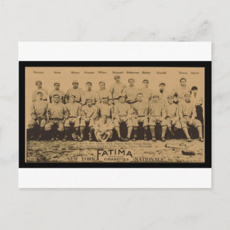 1913 New York Giants Fatima Tobacco Card Print Postkarte