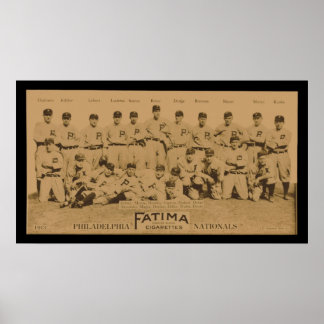 1913 Philadelphia Philles Tobacco Card Poster