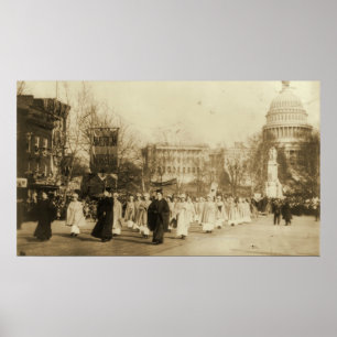 1913 Suffragette Parade in Washington D.C. Poster