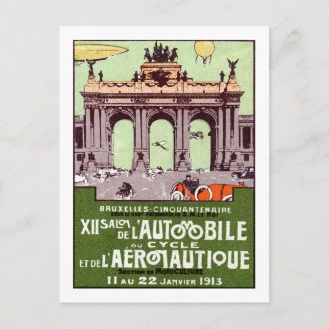 1913 Transportation Expo Poster Postkarte (Vorderseite)