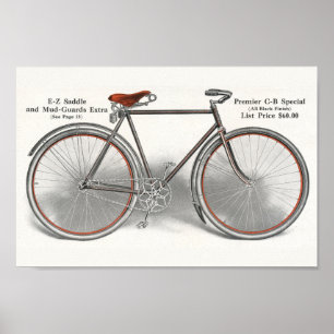1913 Vintages Premier Special Bicycle Ad Art Poste Poster