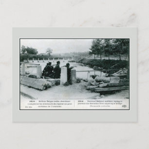 1914 Belgische Soldaten in der Verteidigung bei Te Postkarte