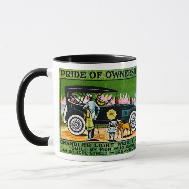 1914 Chandler Automobile Poster Tasse (Links)