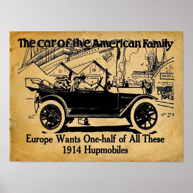 1914 Hupmobile Reproduction Print Poster (Vorne)