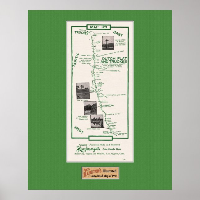 1914 Karte, Niederländisch Flat to Truckee - Grn M Poster (Vorne)