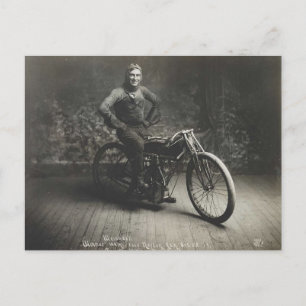 1914 Motorrad-Rekord Norton Kansas Postkarte
