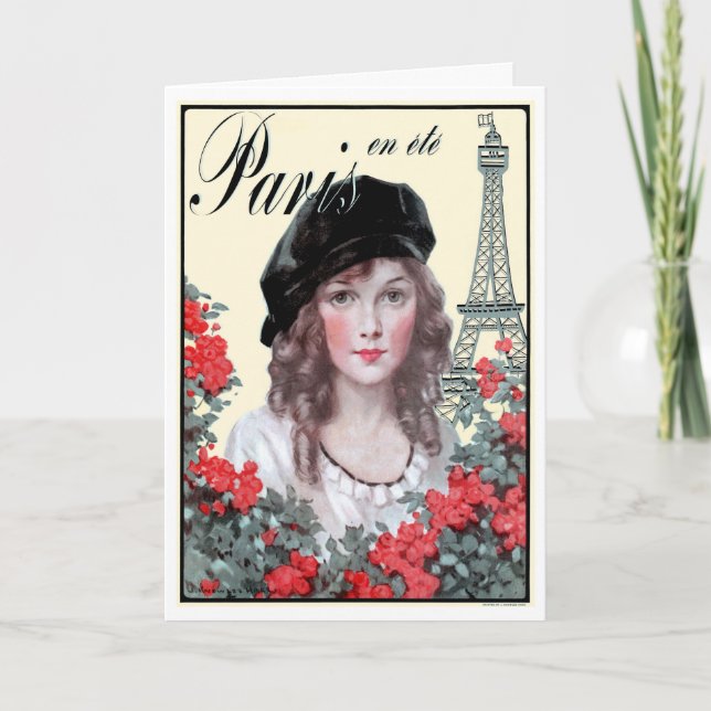 1914! PARIS IN THE SUMMER" CUSTOM FRENCH GREETING KARTE (Vorderseite)